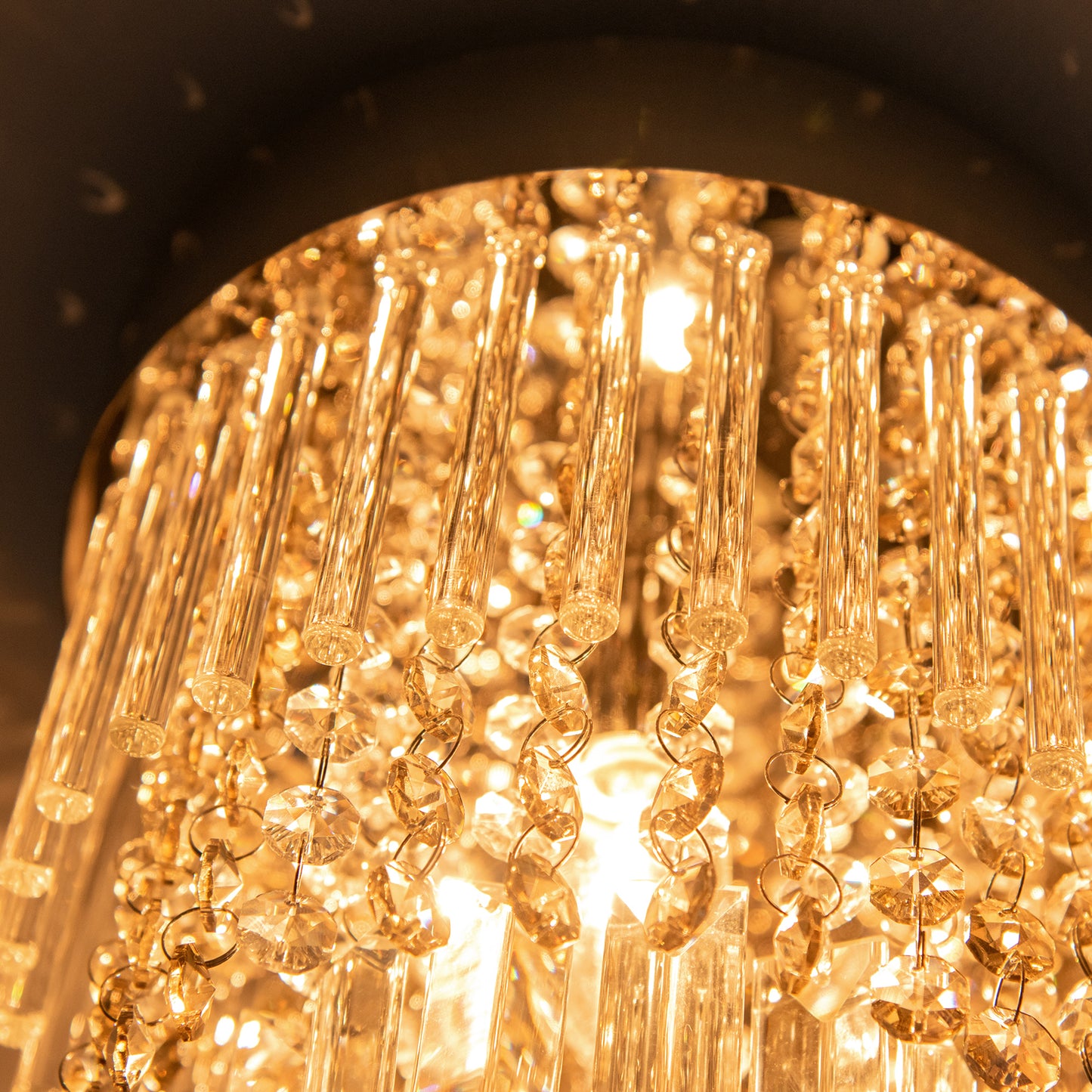 LightGlow Raindrop Crystal Chandelier - Silver