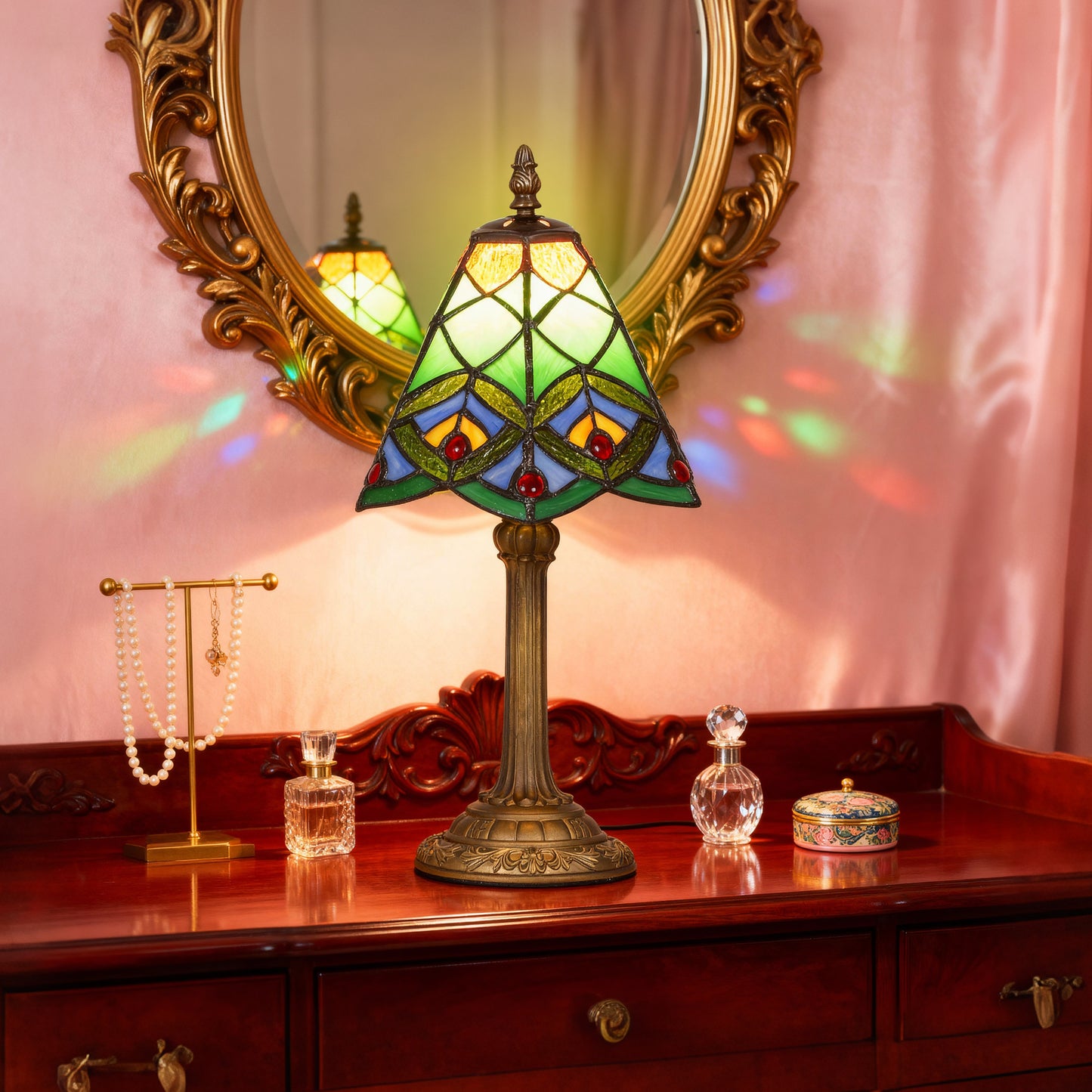 LightGlow Tiffany Lamp - Green
