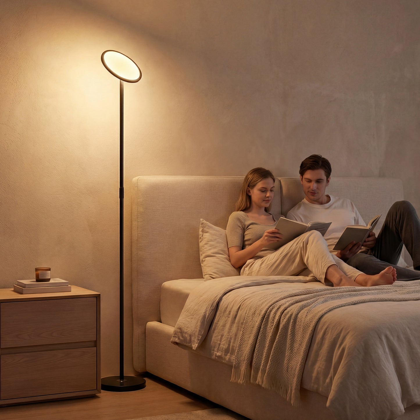 LightGlow Uplighter Floor Lamp - Black