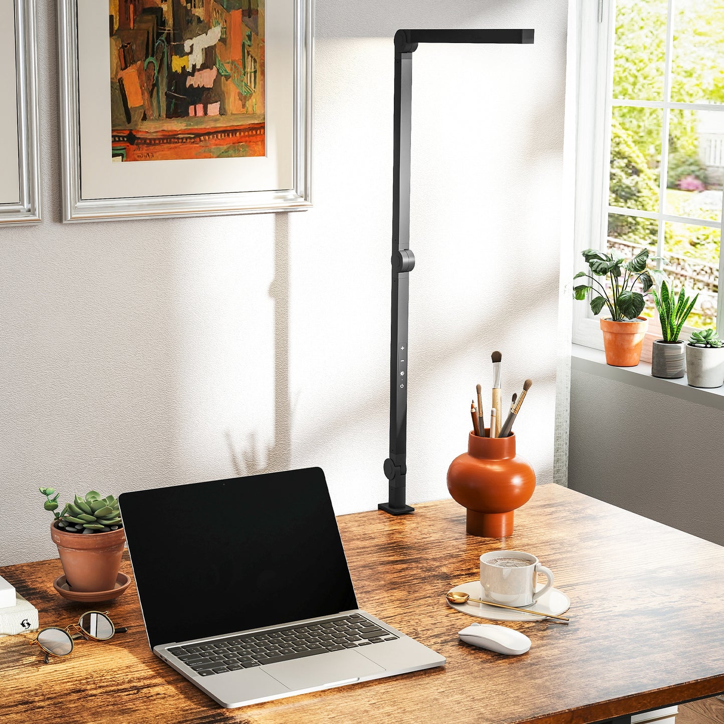 LightGlow Swing Arm Desk Lamp - Black