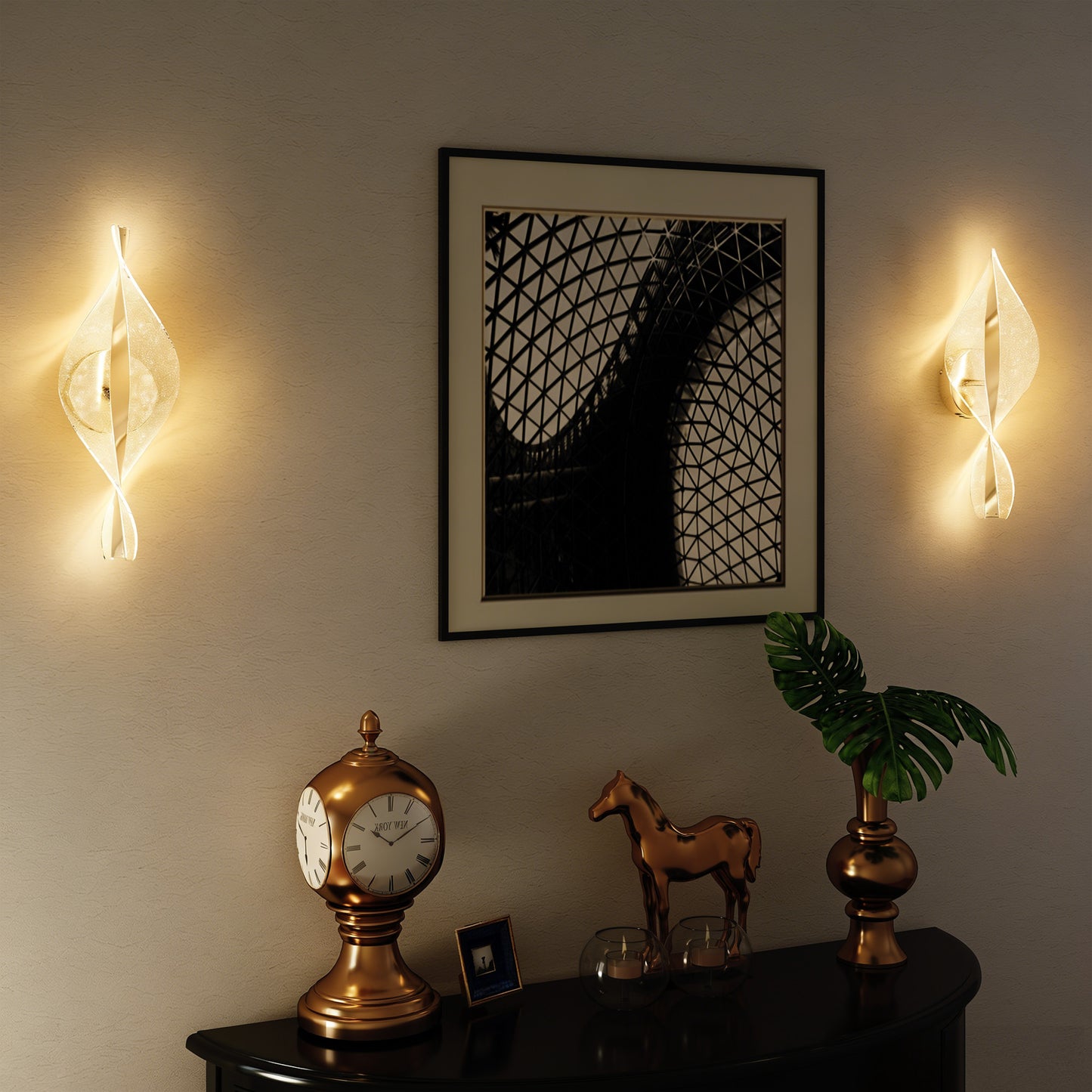 LightGlow LED Wall Lamp - Silver Tone