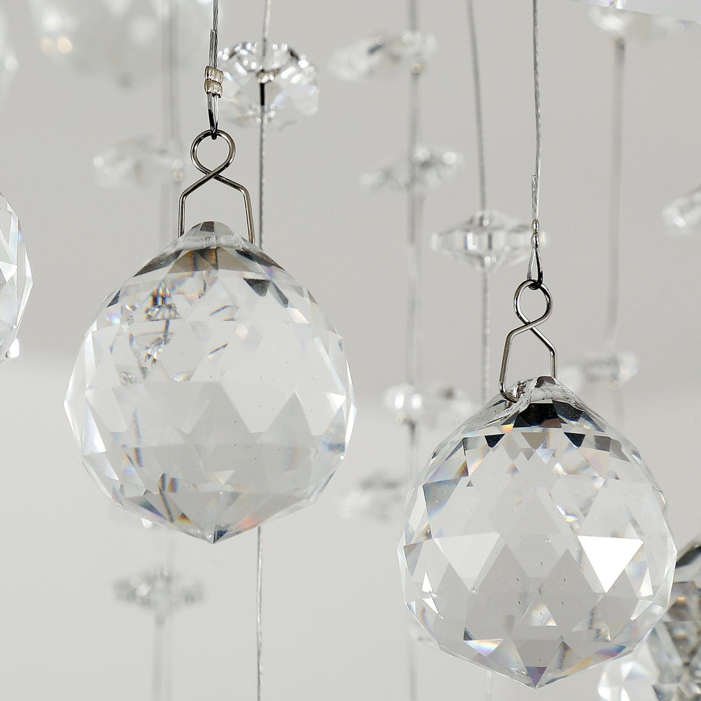 LightGlow Crystal Ceiling Chandelier - Silver