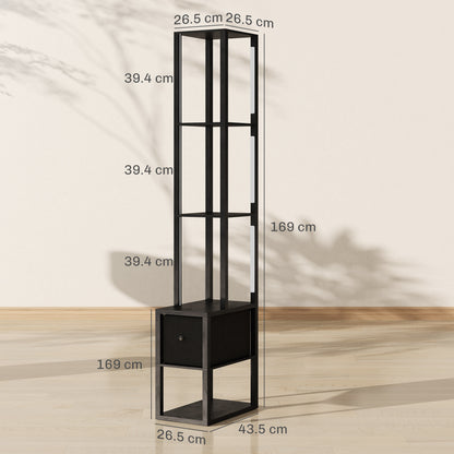LightGlow Shelf Floor Lamp - Black