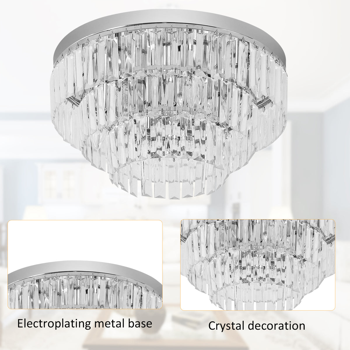 LightGlow Crystallite Ceiling Chandelier
