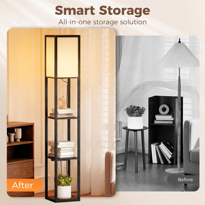 LightGlow 3-Layer Shelf Lamp - Black