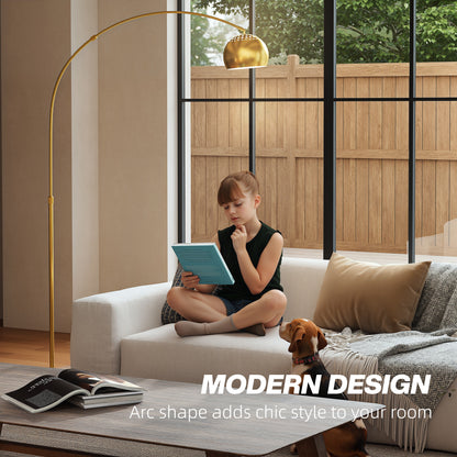 LightGlow Arc Floor Lamp - Gold