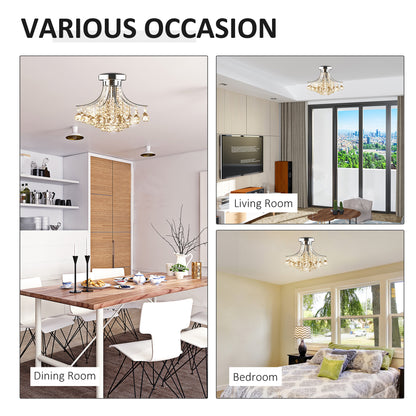 LightGlow Crystal Chandelier