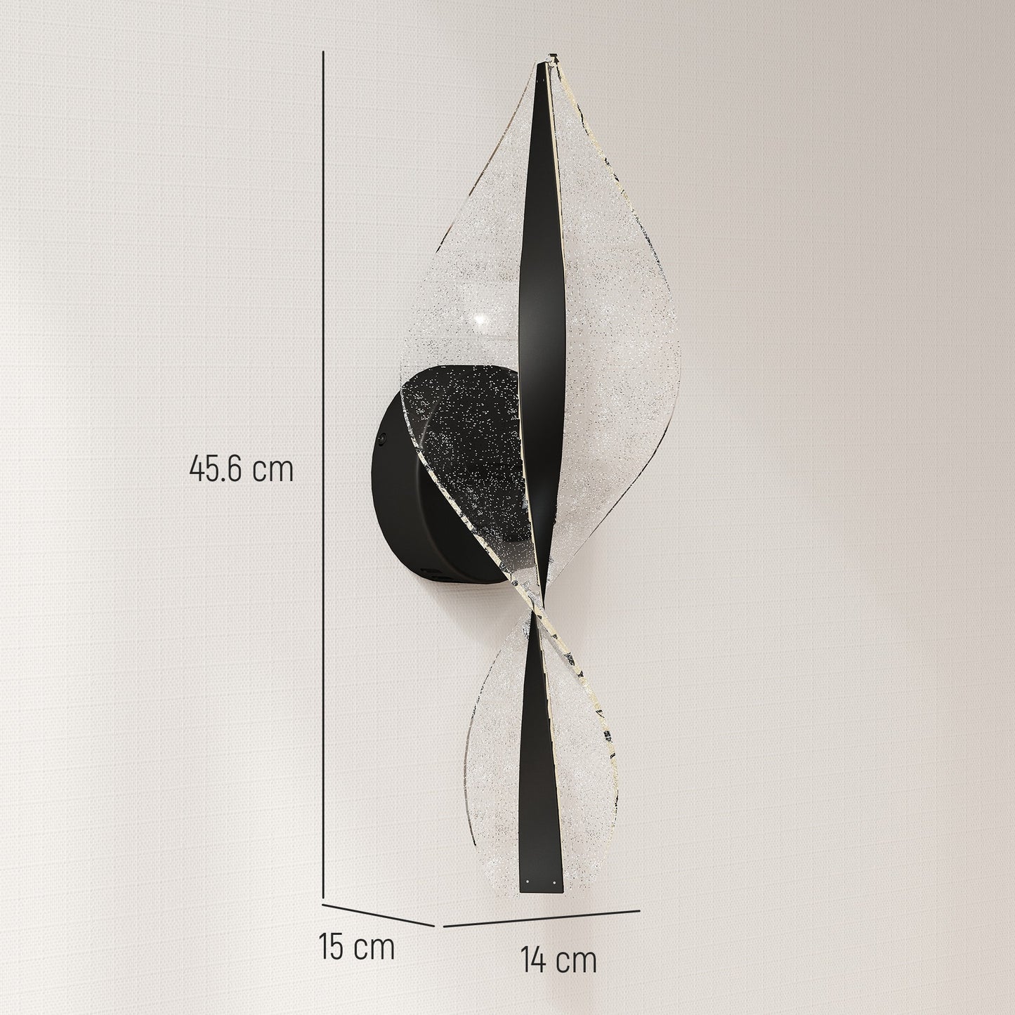 LightGlow Spiral Wall Lamp - Black