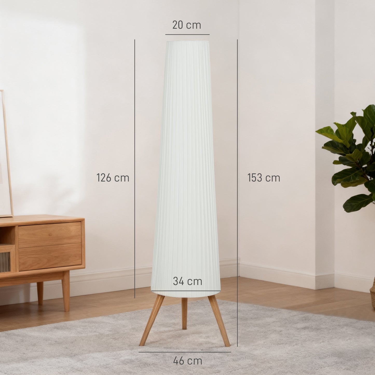 LightGlow Tripod Floor Lamp - White