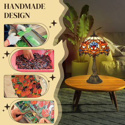 LightGlow Tiffany Table Lamp - Multi-Coloured