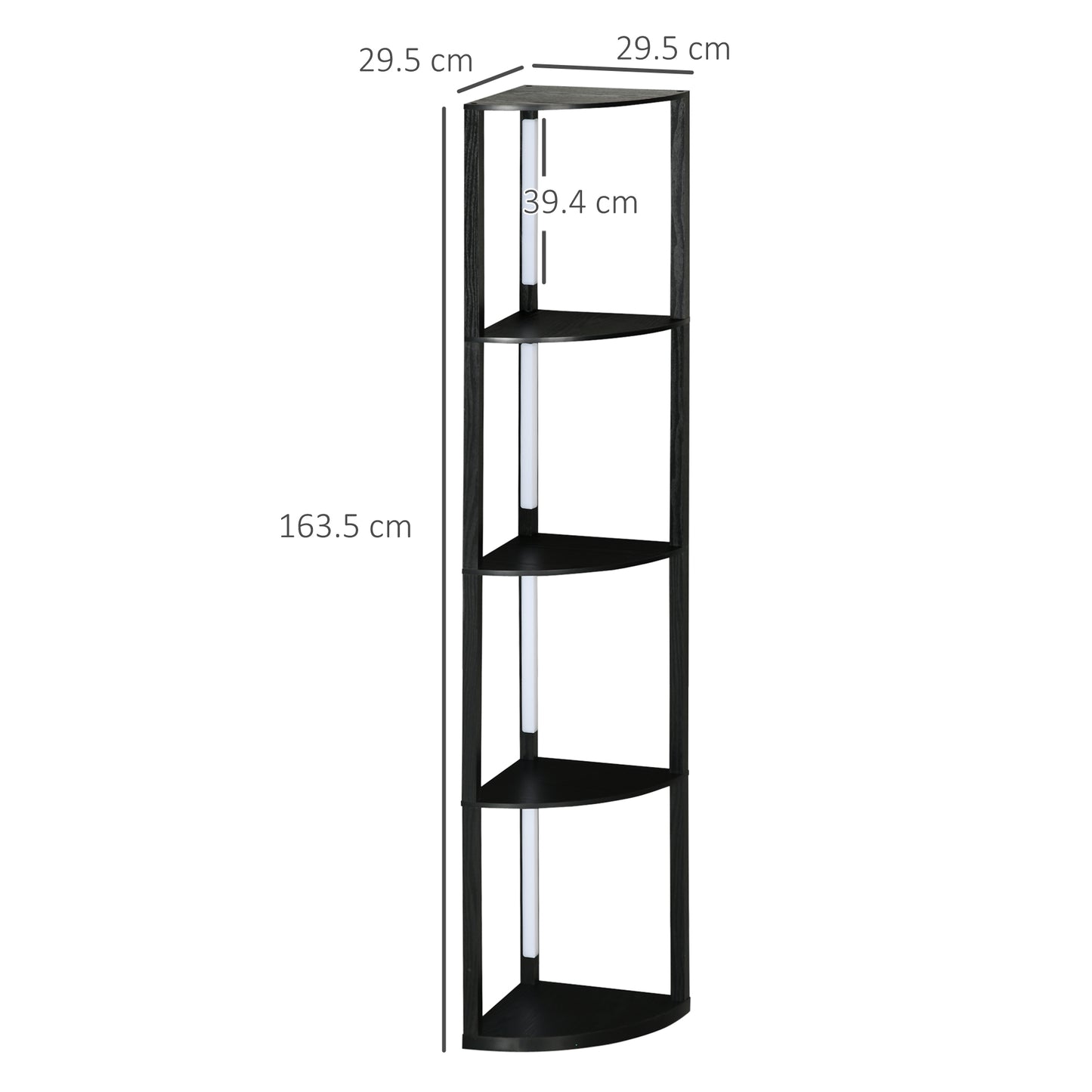 LightGlow Corner Floor Lamp - Black