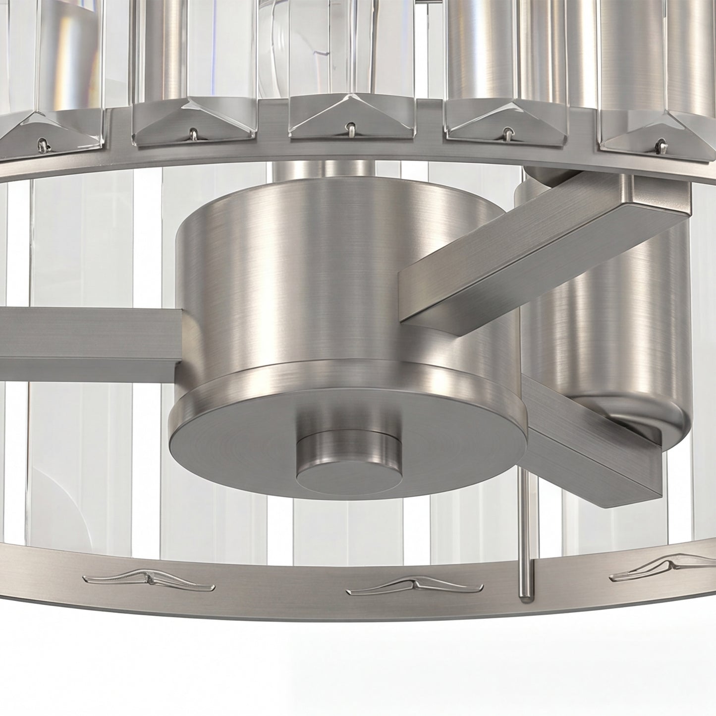 LightGlow Crystal Ceiling Light - Silver