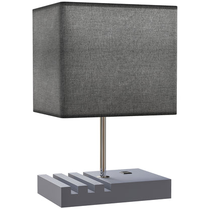 LightGlow Bedside Lamp - Grey