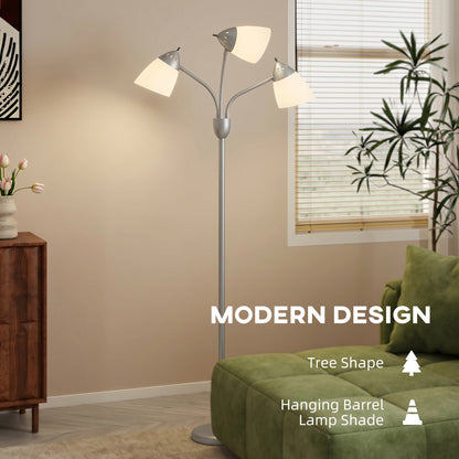 LightGlow Arc Floor Lamp - Silver