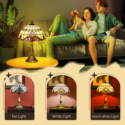 LightGlow Tiffany Stained Glass Lamp