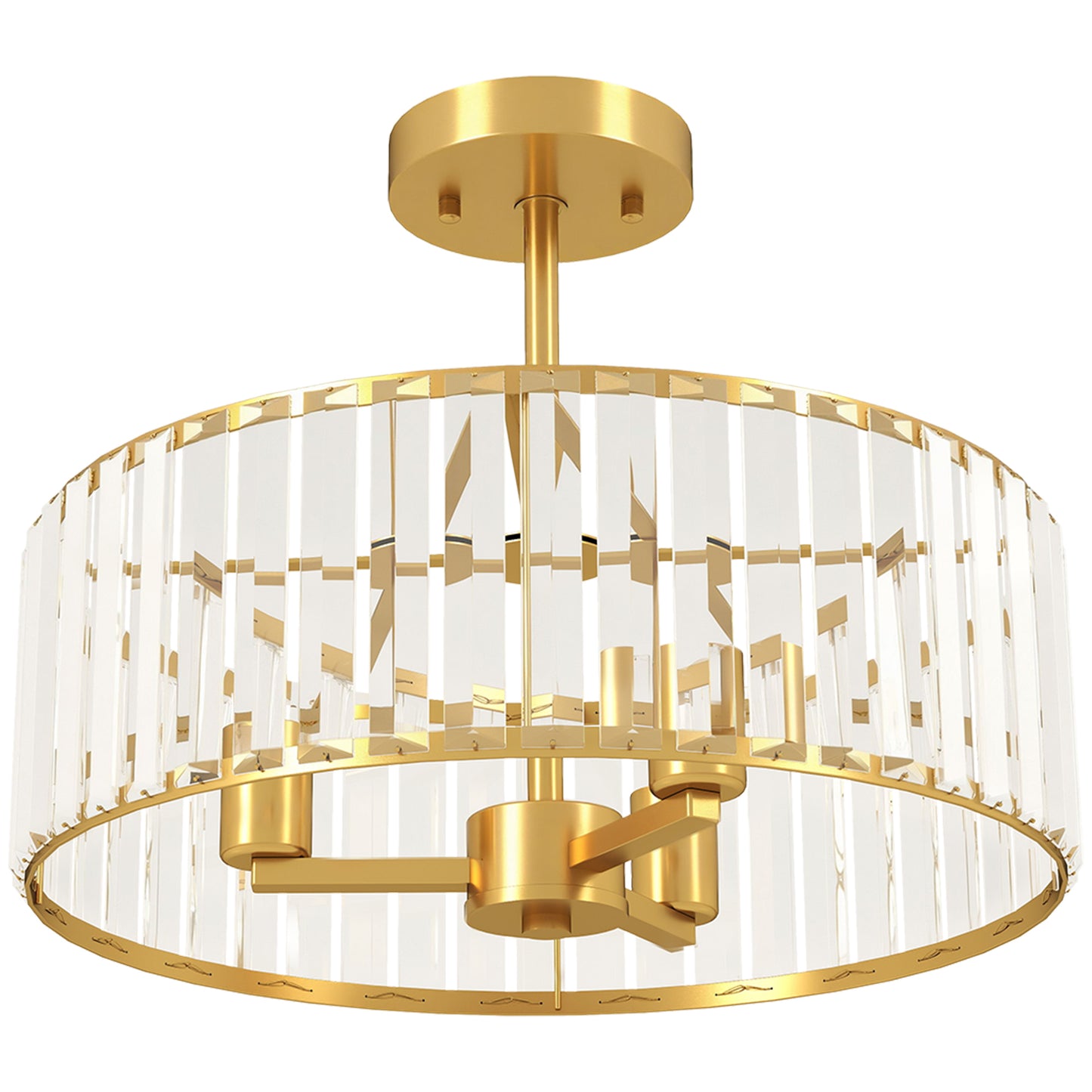 LightGlow Crystal Ceiling Light - Gold