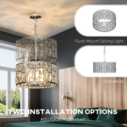 LightGlow Crystallite Chandelier - Silver