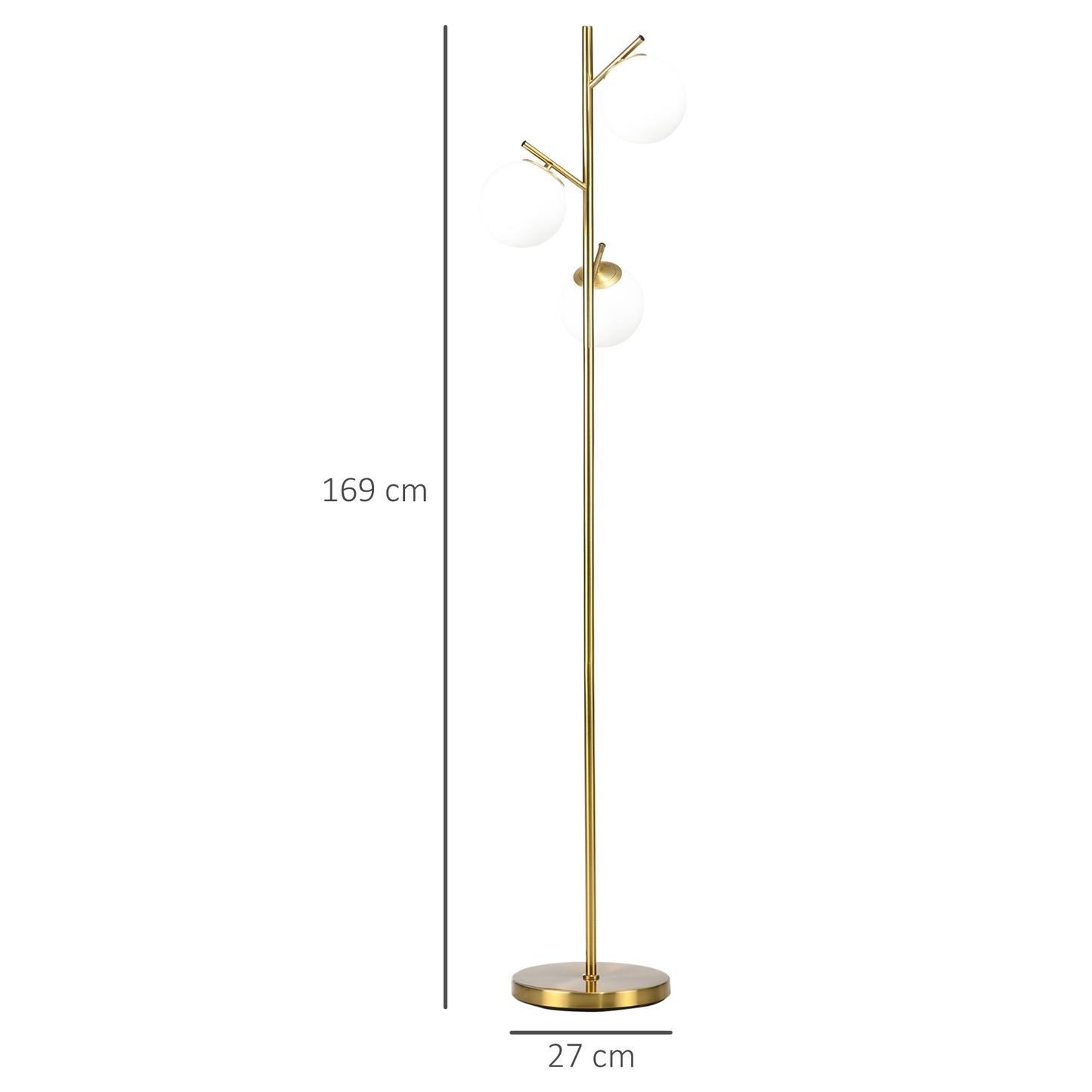 LightGlow Tree Floor Lamp - Gold