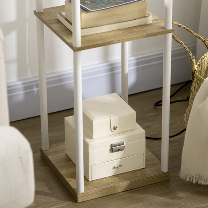 LightGlow Shelf Floor Lamp - White