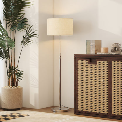 LightGlow Adjustable Floor Lamp - Silver