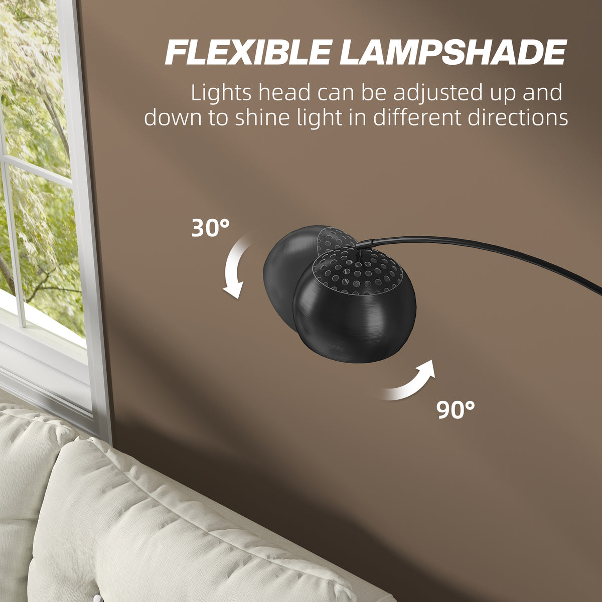 LightGlow Arc Floor Lamp - Black