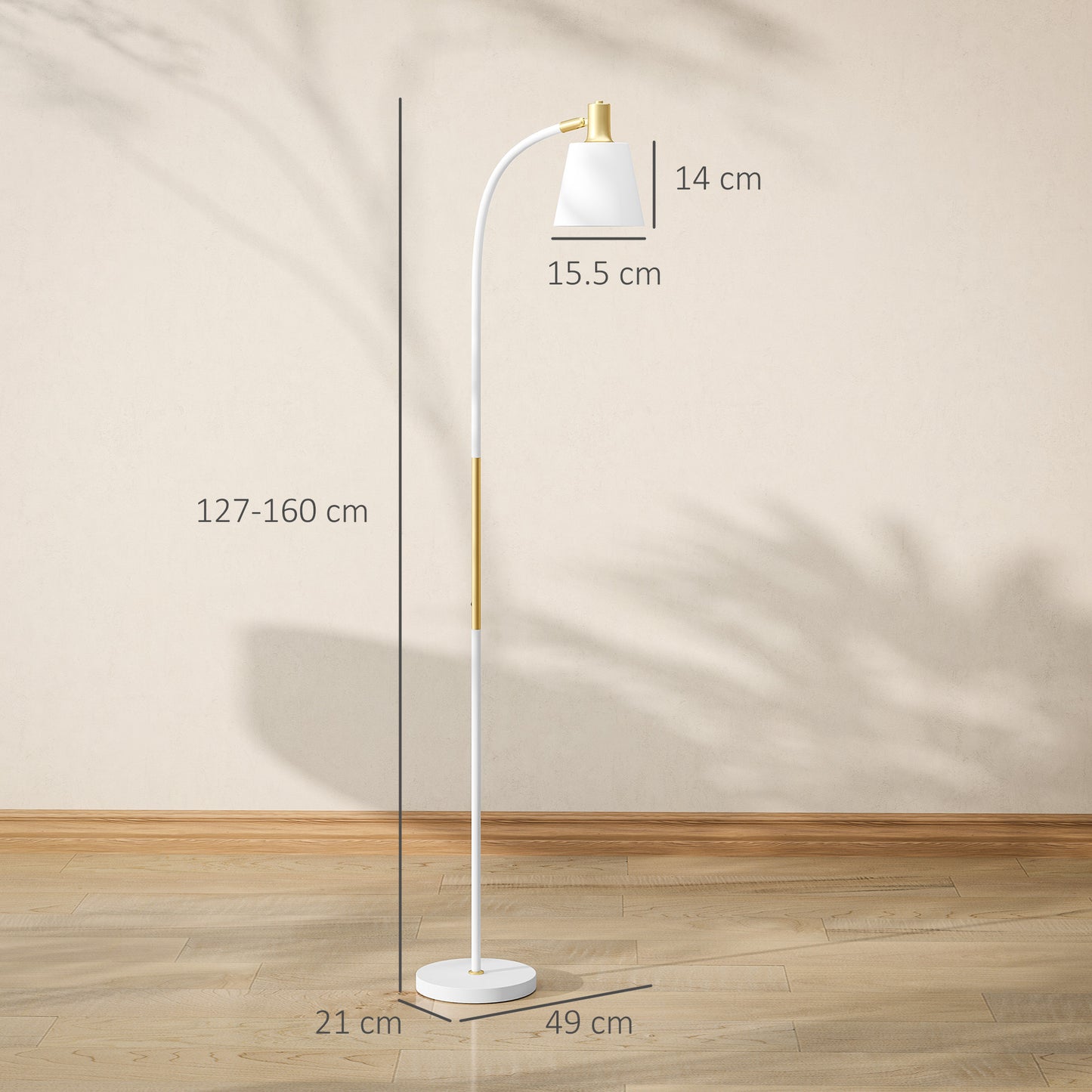 LightGlow Adjustable Floor Lamp - White