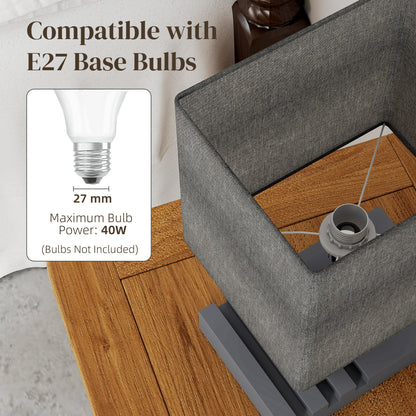 LightGlow Bedside Lamp - Grey
