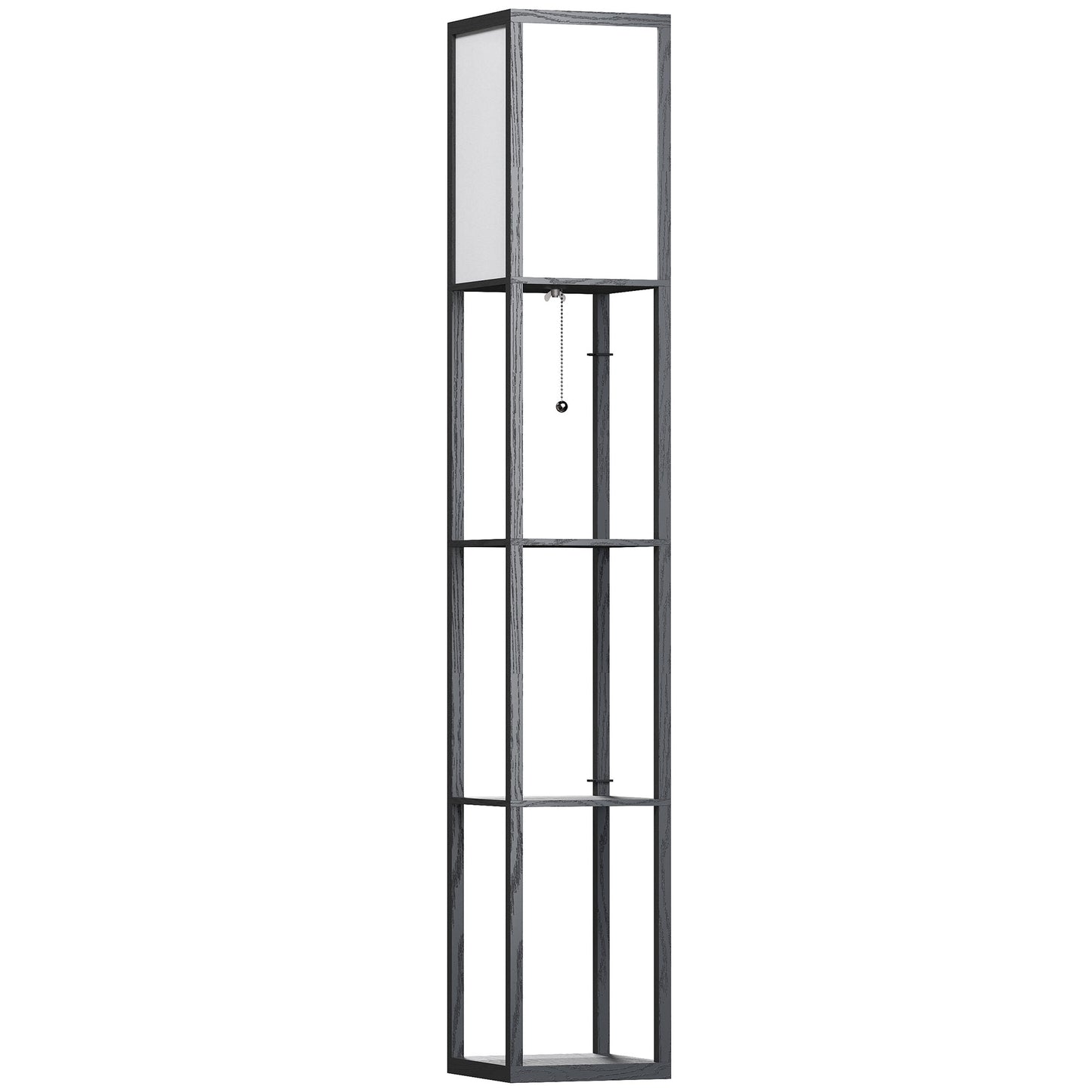 LightGlow 3-Tier Floor Lamp - Black