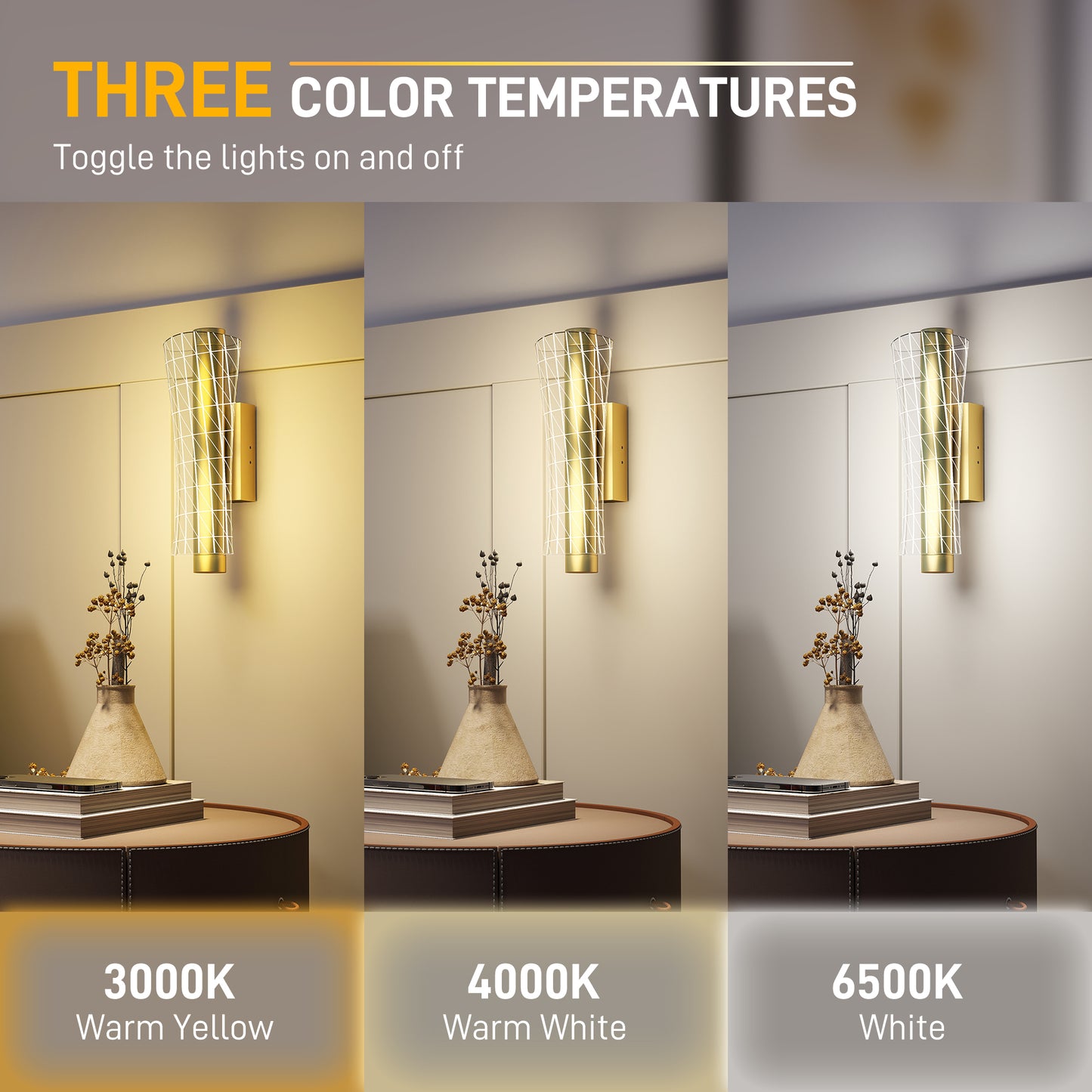 LightGlow Geometric Wall Lamp - Gold