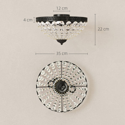 LightGlow Crystal Chandelier - Black