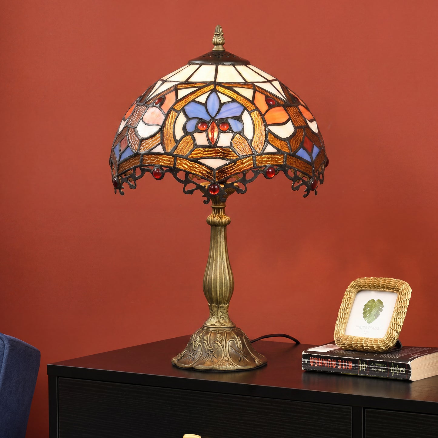 LightGlow Tiffany Table Lamp - Multi-Coloured