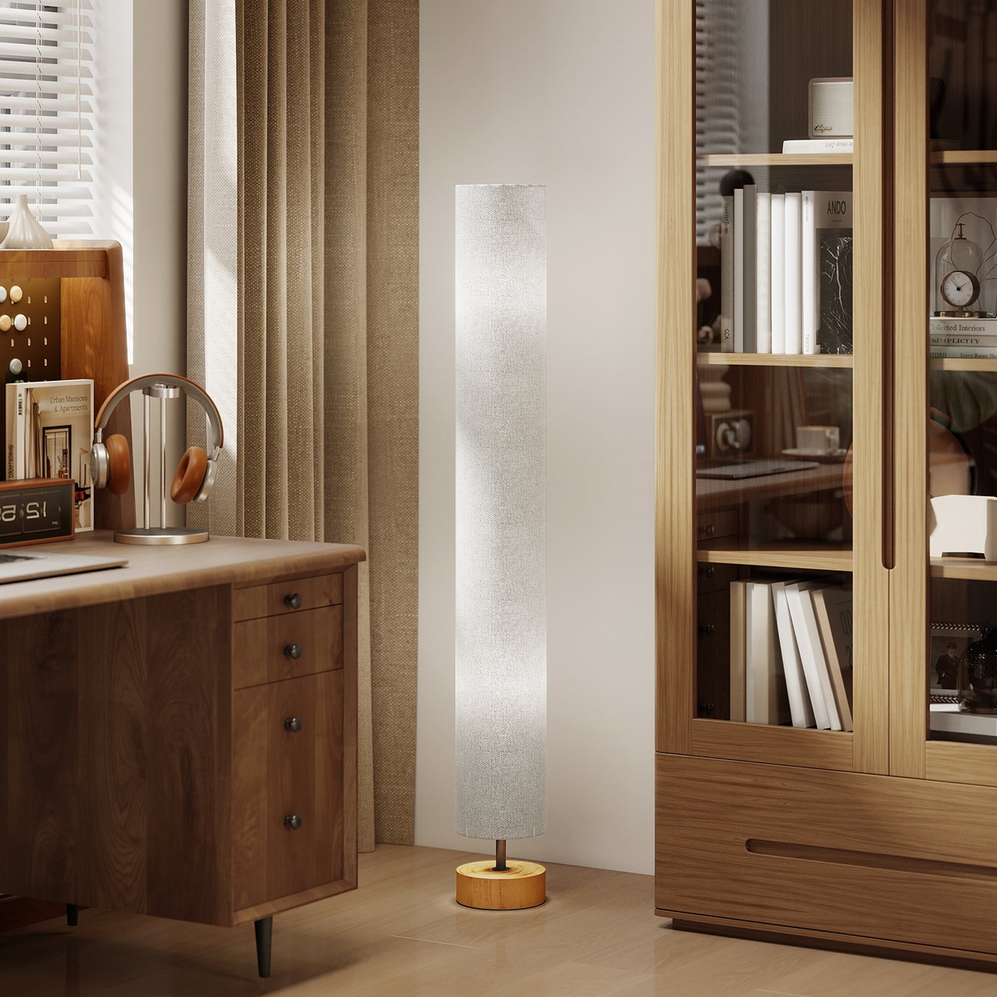 LightGlow Modern Floor Lamp - Grey