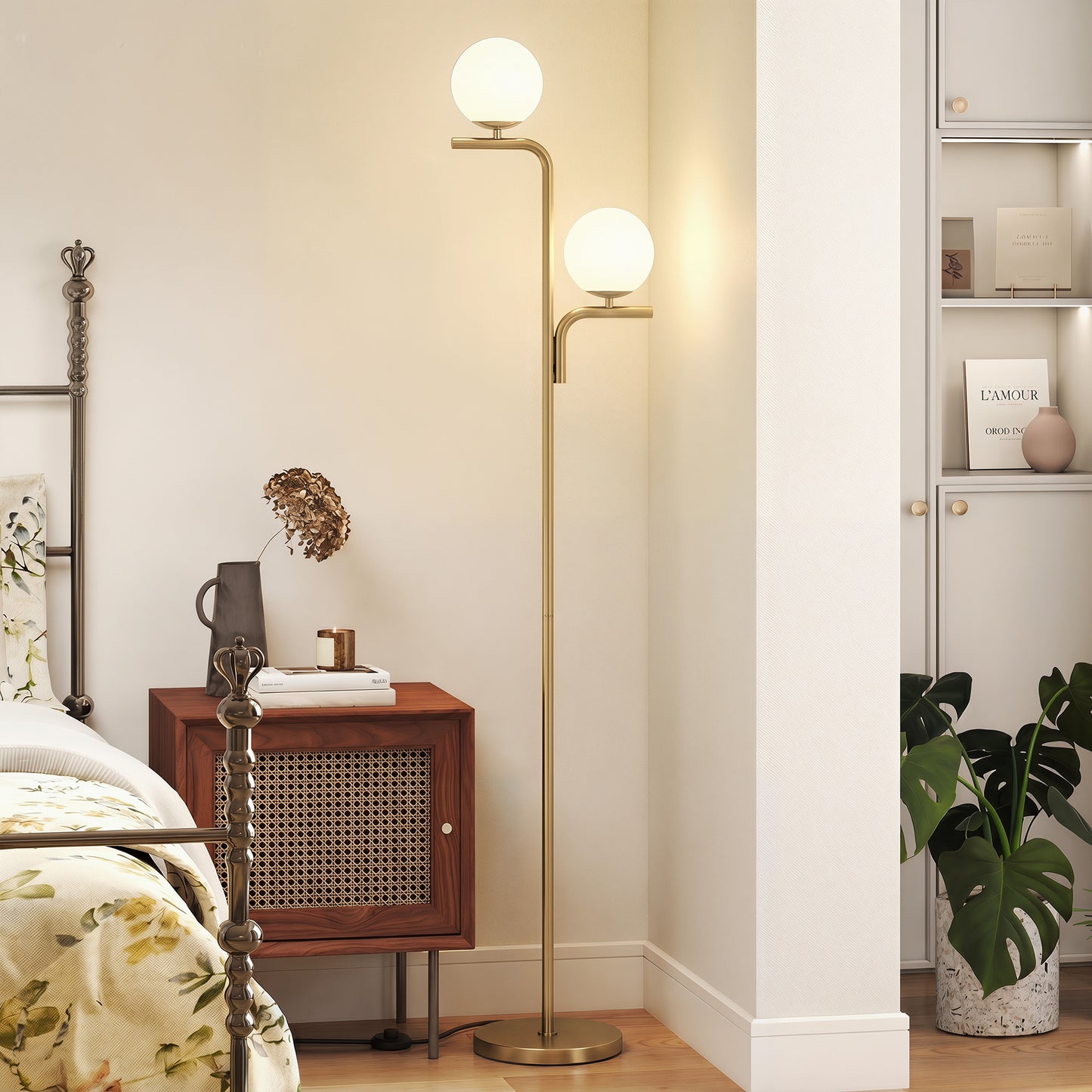 LightGlow LED Floor Lamp - Gold