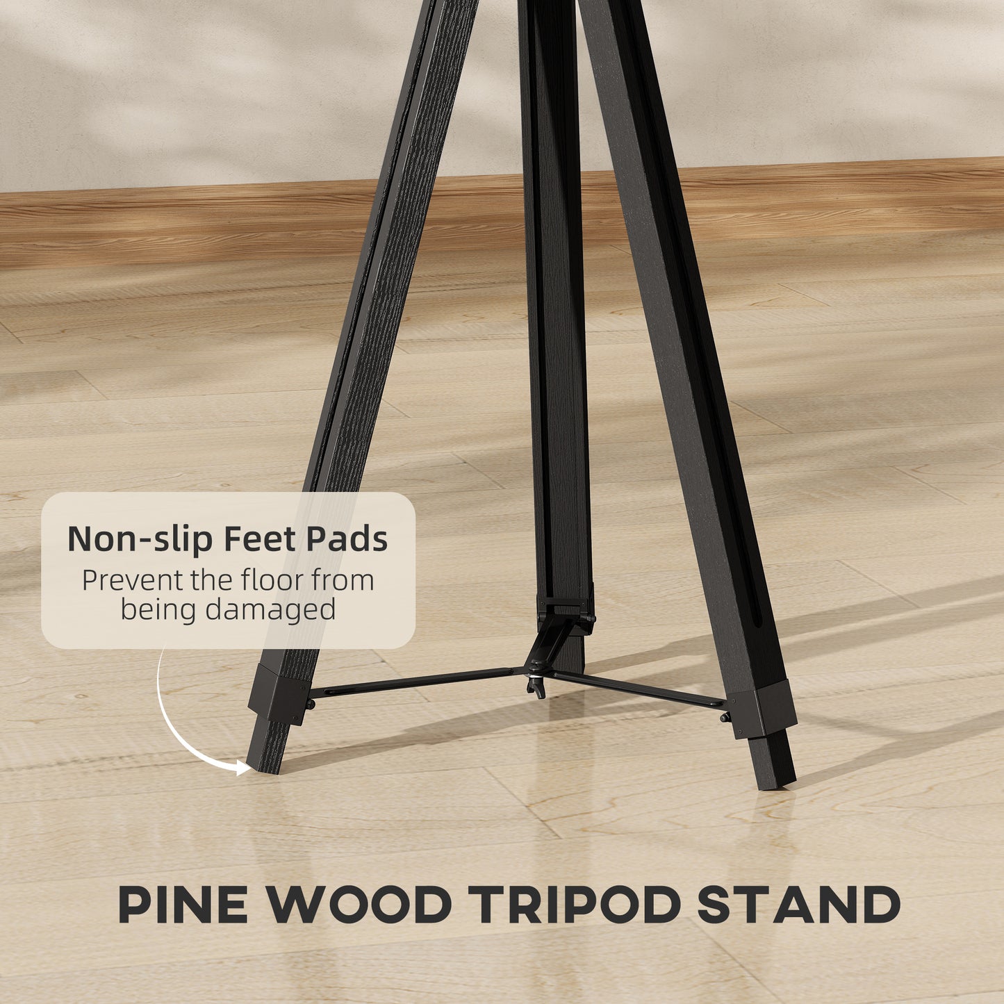 LightGlow Tripod Searchlight Lamp - Black
