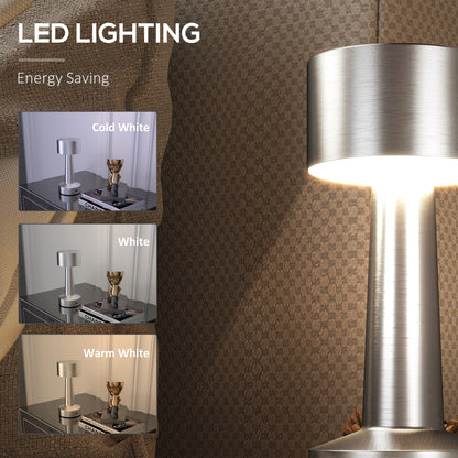 LightGlow Cordless Touch Lamp - Silver