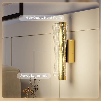 LightGlow Geometric Wall Lamp - Gold