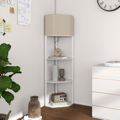 LightGlow Corner Shelf Lamp - White