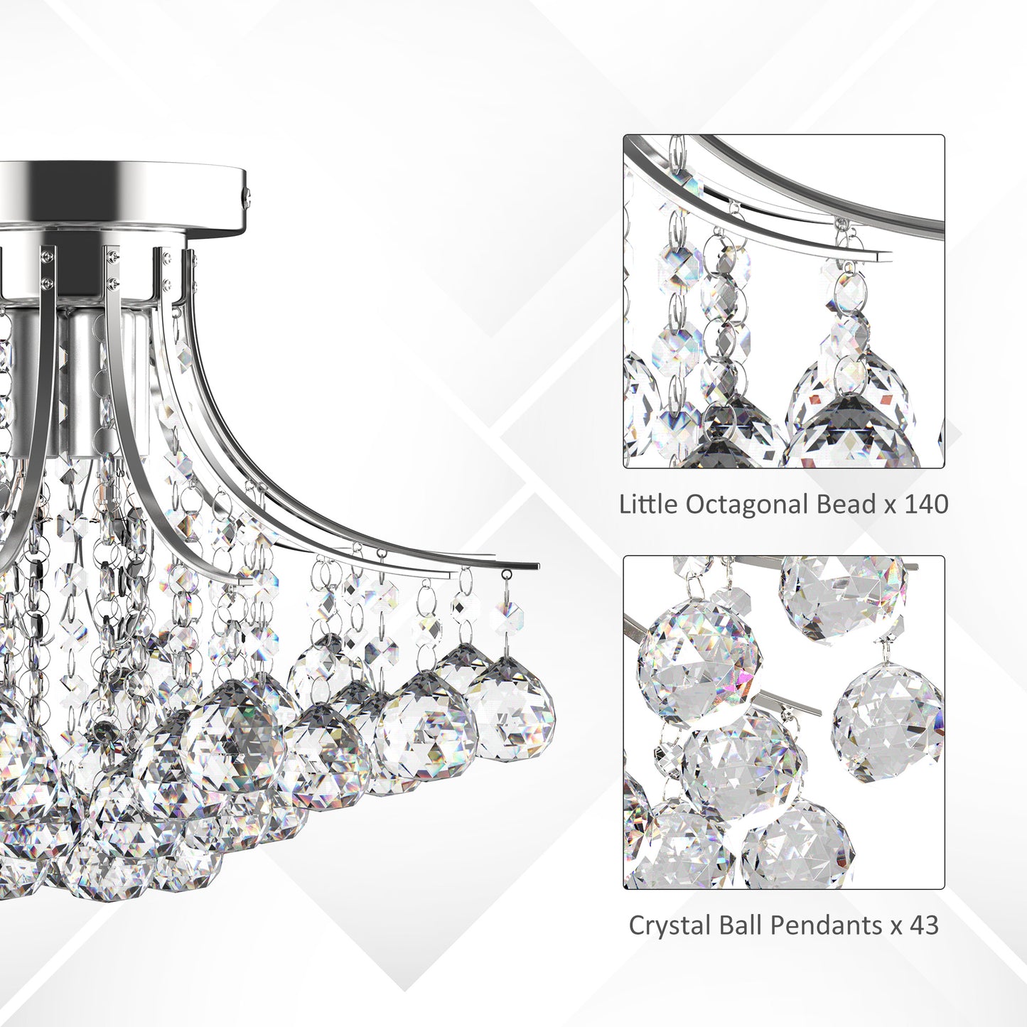 LightGlow Crystal Chandelier