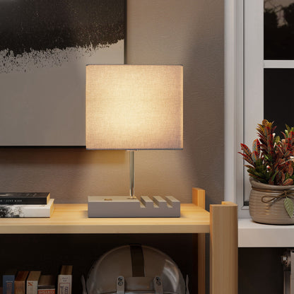 LightGlow Bedside Lamp - Grey