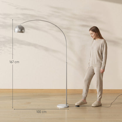LightGlow Arc Floor Lamp - Black/Silver