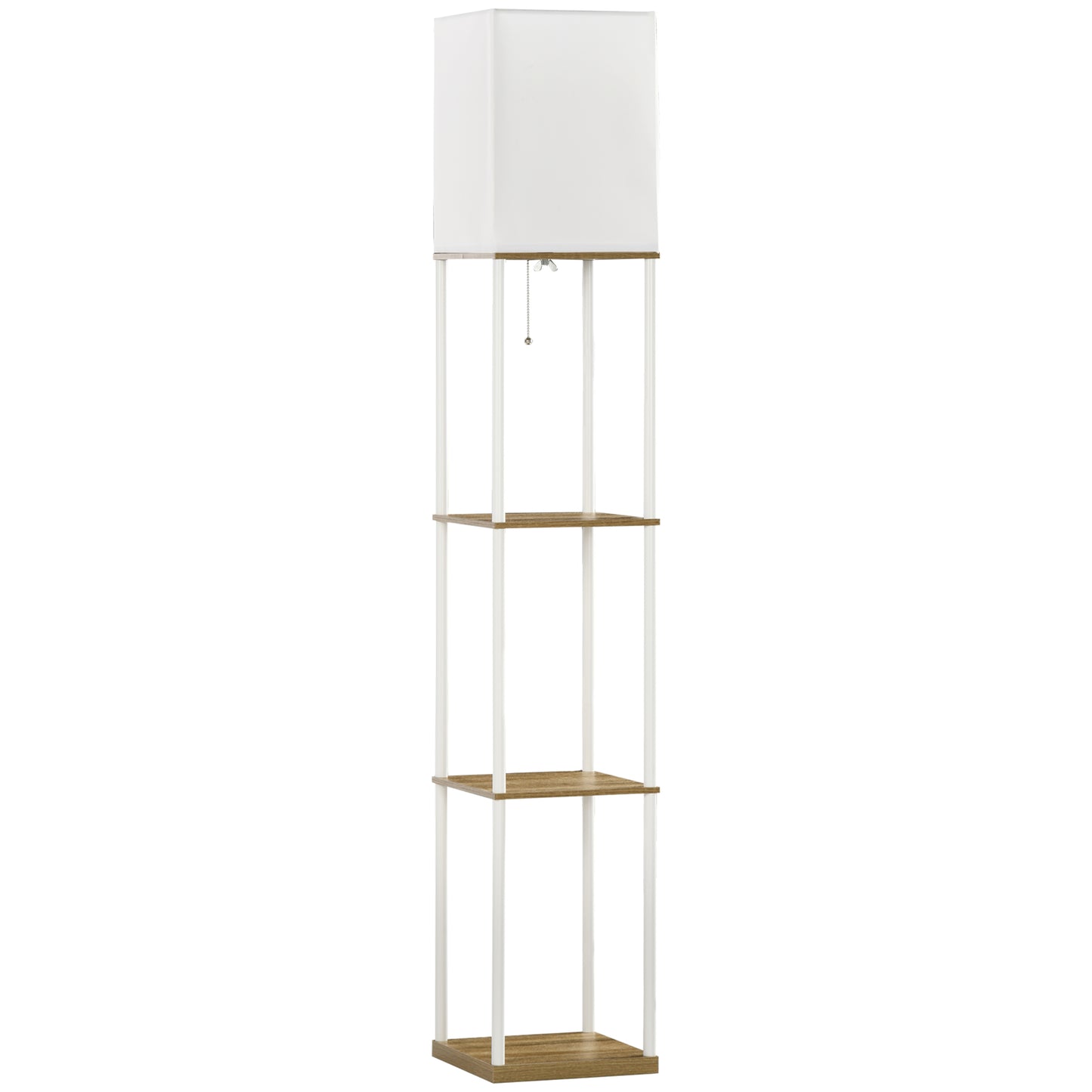 LightGlow Shelf Floor Lamp - White