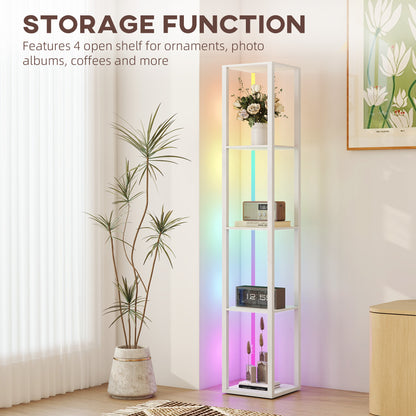 LightGlow RGB Shelf Floor Lamp - White