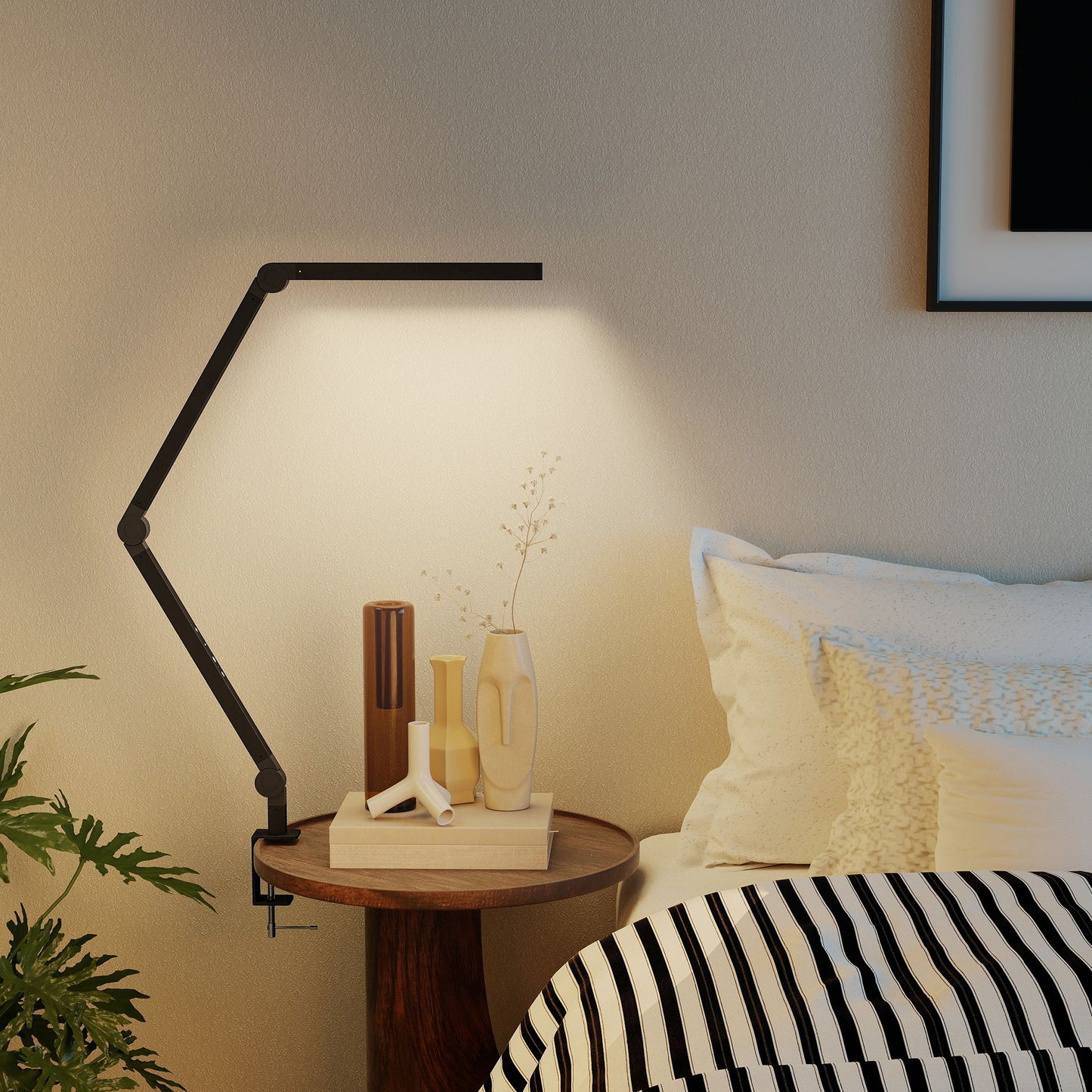 LightGlow Swing Arm Desk Lamp - Black