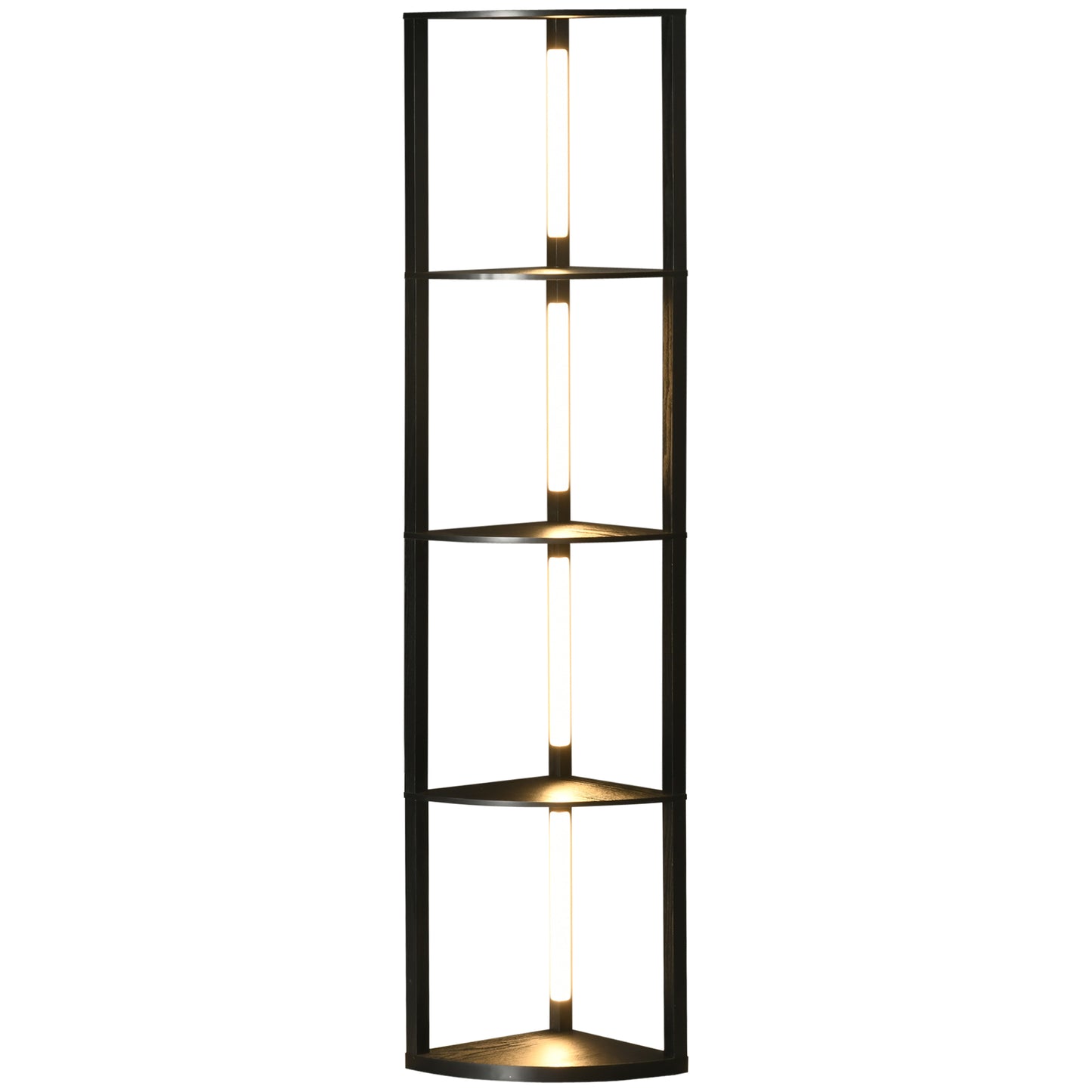 LightGlow Corner Floor Lamp - Black