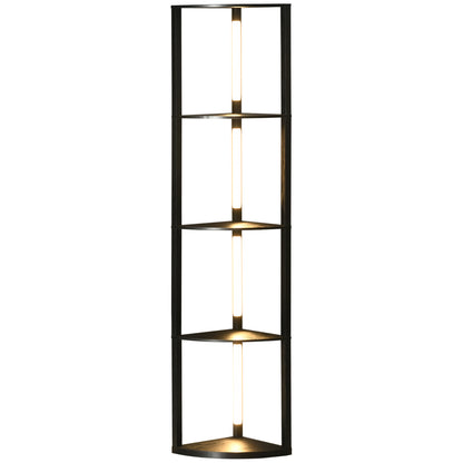 LightGlow Corner Floor Lamp - Black