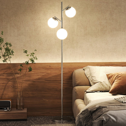 LightGlow Tree Floor Lamp - Silver
