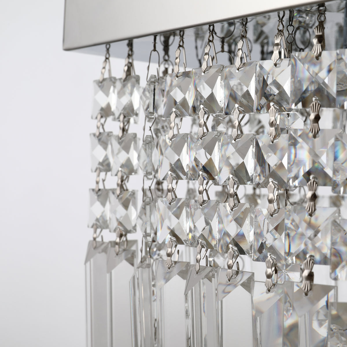 LightGlow Crystal Ceiling Chandelier - Silver