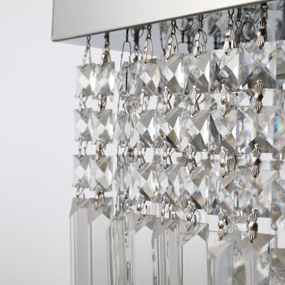 LightGlow Crystal Ceiling Chandelier - Silver