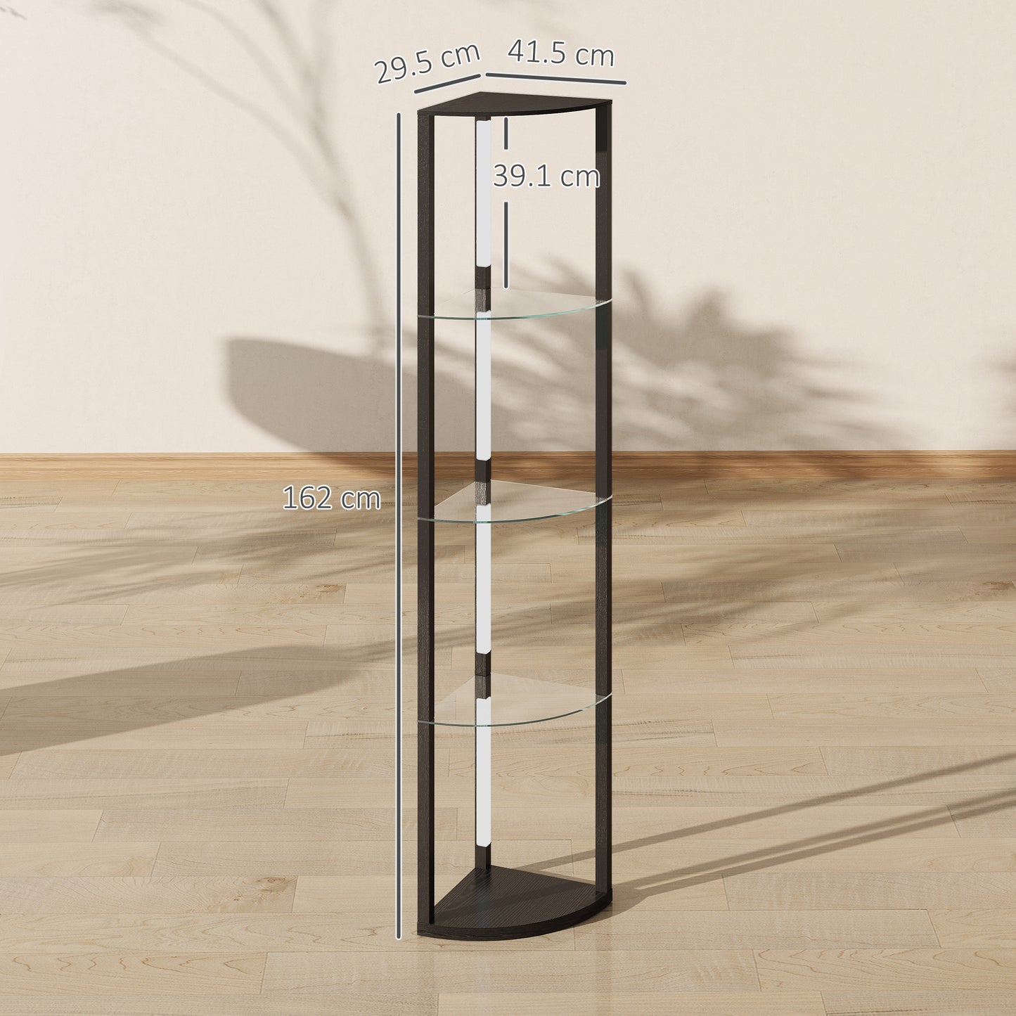 LightGlow Shelf Floor Lamp - Black