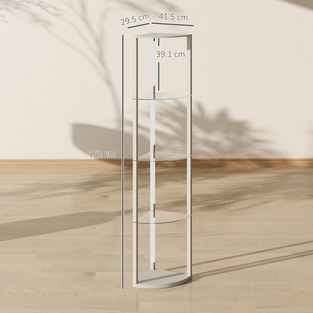 LightGlow Shelf Floor Lamp - Grey